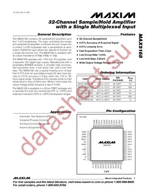 MAX5168LCCM+ datasheet  